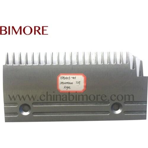 FPB0103-001 elevator escalator parts Escalator Comb Length 202.9mm Width 100mm Install Size 130mm 22T Right