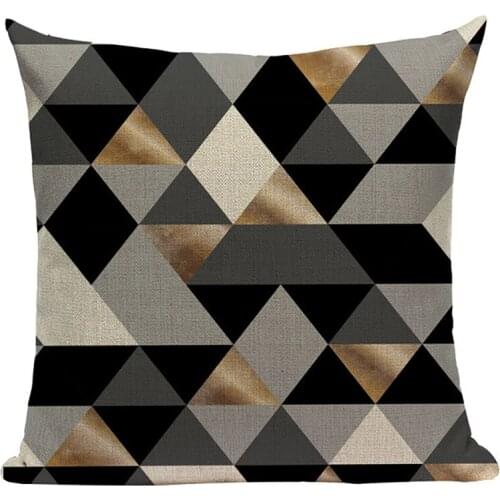Geometric Cushions Textile Hill Gold Dero Linen Cover Cushion 45*45 Decorative Pillows For Sofa Home Chair Livingroom Decoration