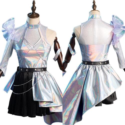 LOL KDA Seraphine Cosplay Costume Women Dress Outfits Halloween Carnival Suit