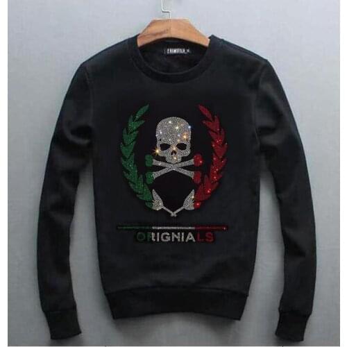 Cool Diamonds Sweatshirt Men Unisex Funny Cartoon hoodies Hot drill Hip Hop Top Tees Male