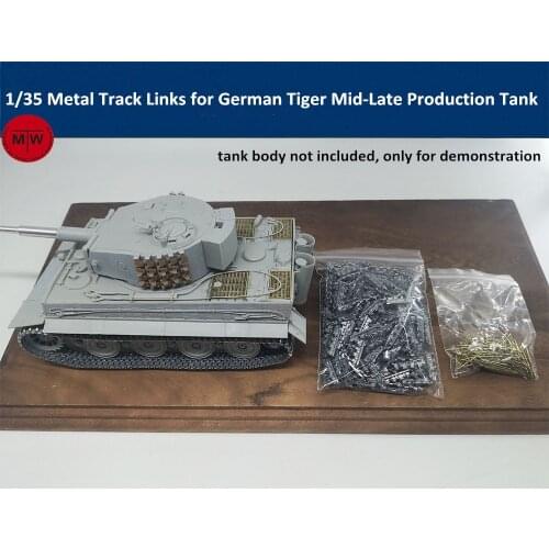 1/35 Scale Metal Track Links for German Tiger Mid-Late Production Tank Model w/metal pin