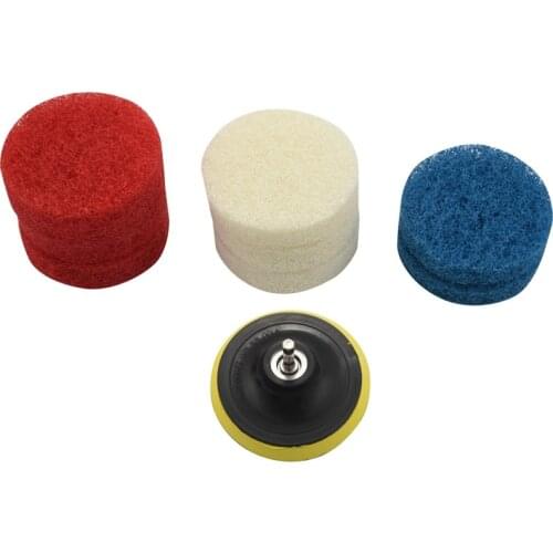 Power Scrub Pad Drill Attachment, Cleaning Kit Scouring Pads With Baker And Universal Shaft Great For Kitchen, Bathroom, Auto, K