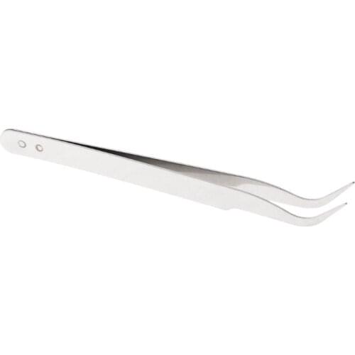 Stainless Steel Clip Cleaning Tweezers Pet Ear Grooming Reptile Feeding Supplies Q0KA