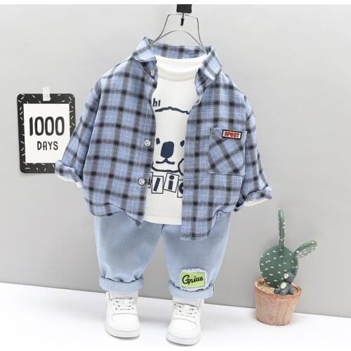 0-5 years Spring Boy Clothing set 2021 New Casual Cartoon Active Coat+T-shirt+ Pant Kid Children Baby Toddler Boy clothing