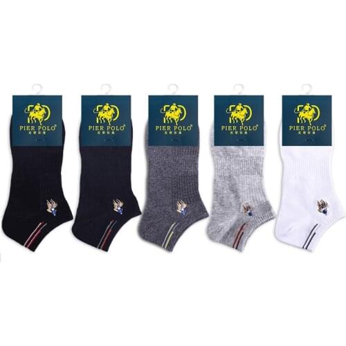 PIER POLO Brand Socks High Quality Fashion Men Socks Breathable meias Cotton Socks Short Summer Socks Men calcetines