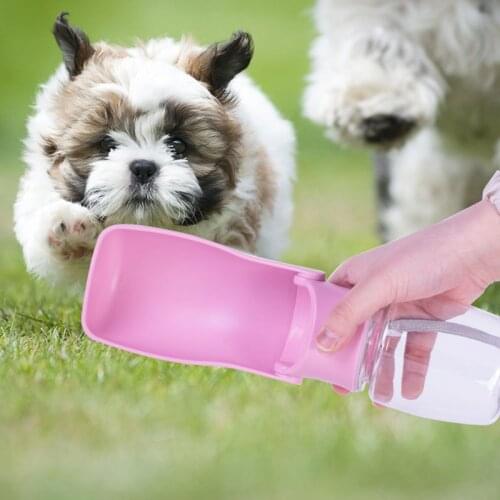 Pets Cat Puppy Travel Outdoor Bowl Jug Drinking Water Collapsible Dispenser Drinking Water Bottle Dogs Portable For Sports 2021