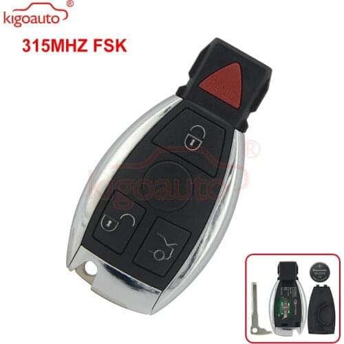 Kigoauto 315Mhz BGA Smart key 3 button with panic for Mercedes E350 C350 ML350 SLK350 GLK350 2009 2010 2011