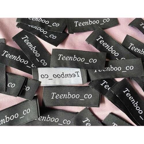 Custom High density Clothing Tag Woven Label main label damask label Embroidery Tags for Garment Bags DIY Sewing Accessories