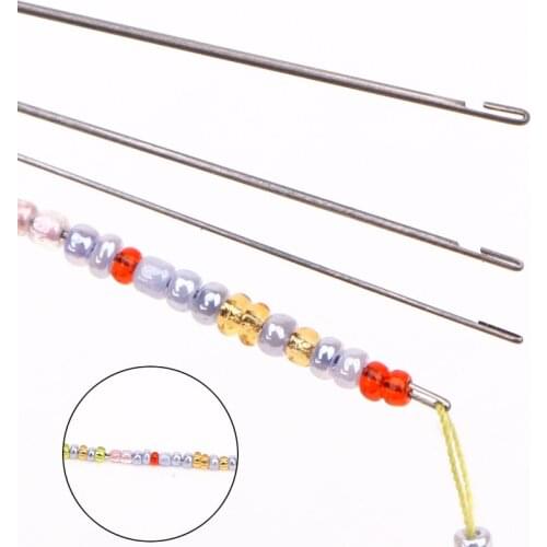 10PCS Stainless Steel Beading Needles for beads Threading String Jewelry Bracelet Necklace Making Tools Pins DIY