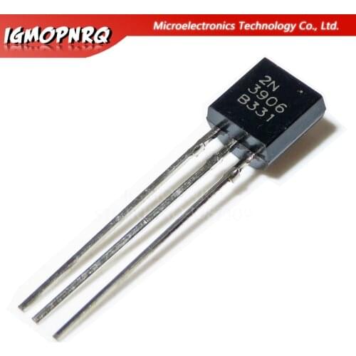 100pcs 2N3906 0.2A 40V Bipolar Transistors - BJT PNP Gen Pur SS new original