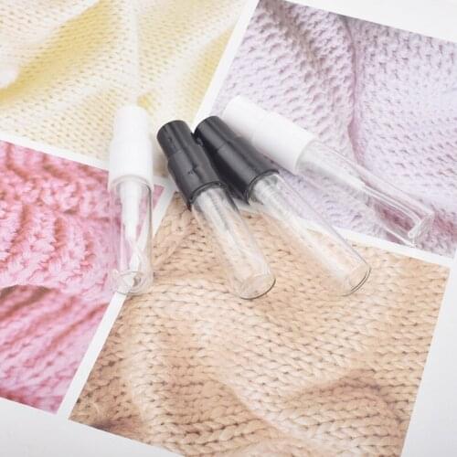 1000pcs/lot 2ml 3ml transparent Glass Spray Bottle Empty Perfume Atomizer Mini Sample Test Tube Bottle Clear Glass Vials