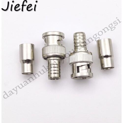 1000pcs RG59 / 6U Two-piece Coax Coaxial BNC Crimp On Male adapter Plug Ends CCTV New