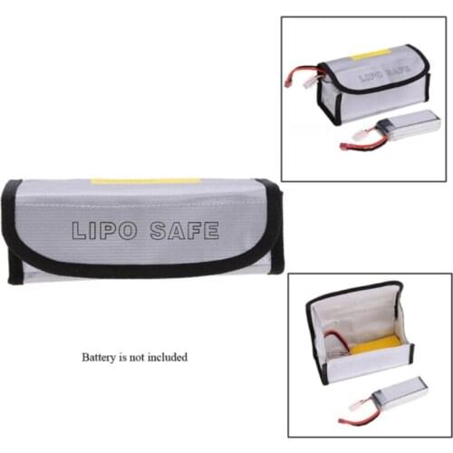 28EA 2x Battery Safe Bag Case, Explosion & Fire Proof Lipo Battery Protective Storage Containers 7.28x2.36x2.95 inches
