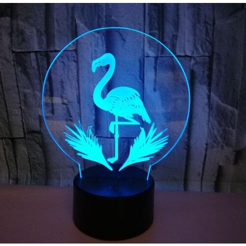 3D LED Night Light Creative Kid Night Lamp Crane Table Bedside Lamp Home Room Decorative Lights Kids Gril Birthday Present Gift