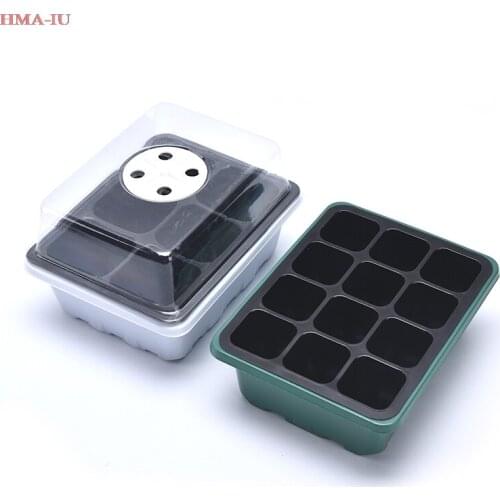 6/12 Cells Seed Starter Kit Plant Seeds Grow Box Seedling Trays Germination Box