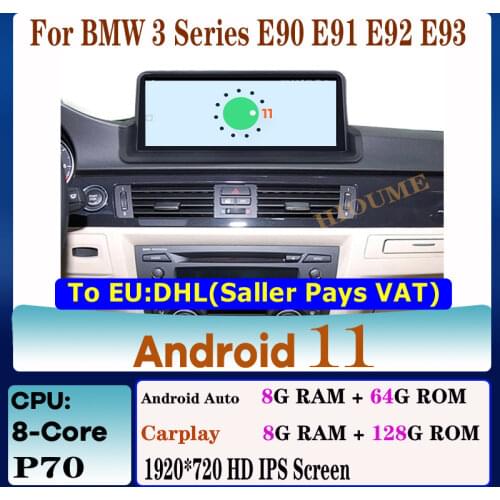 10.25" 8Core CPU 8G RAM Android 10 Car Multimedia Player GPS Radio for BMW 3 Series E90 E91 E92 E93 2005-2012 Stereo Navigation