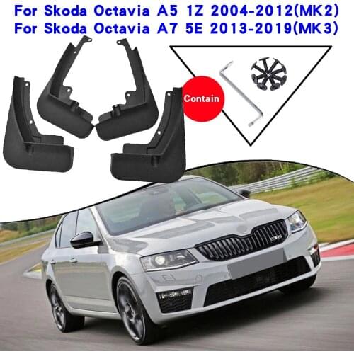 Car Accessories For Skoda Octavia A5 A7 1Z 5E MK2 MK3 2004-2019 Mudguards Splash Guards Fender Mudflaps Car Fender Mud Flaps
