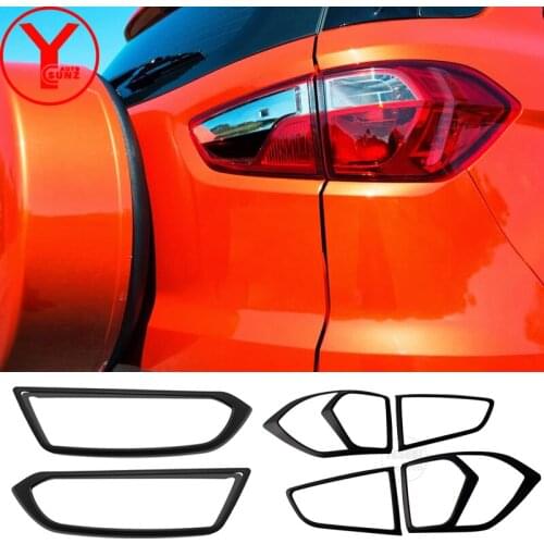 Black Head light Cover Tail Lamp Trim Car Styling Decoration Auto Parts Accessories For Ford Ecosport Titanium 2017 2018 2019