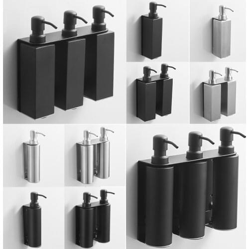 304 Stainless Steel Soap Dispenser Hand Soap Bottle Bathroom Soap Dispenser Toilet Shower Gel Shampoo Soap Bottle Holder