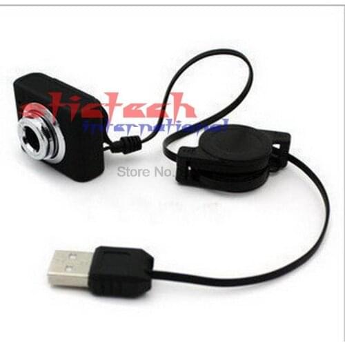By dhl or ems 500 pieces Generic Mini USB 5M Retractable Clip WebCam Web Camera for Laptop PC Computer Color Black