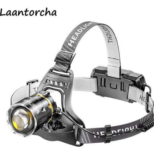 Headlamp induction Telescopic focusing powerful headlamp Ultra Bright Rechargeable Head lamp Outdoor Camping Fishing Headlight