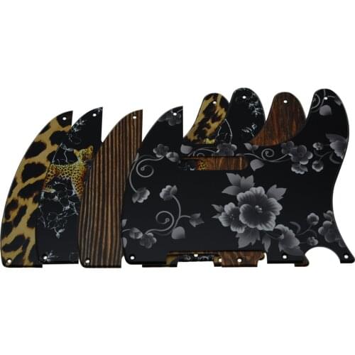 KAISH 3D Printed Plastic Tele 5 Hole Pickguard with screws Vintage Tele Style for Telecaster guitar different colors