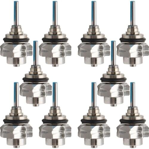 10pcs Rotor Cartridge for Dental High Speed Handpiece Air Turbine Torque TU Pana Max Single Spray Steel Bearings