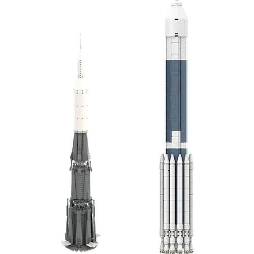 MOC Space Series Saturn V N1 Moon Rocket Building Blocks Kit Explore Carrier Spaceship Bricks DIY Toy For Children Birthday Gift