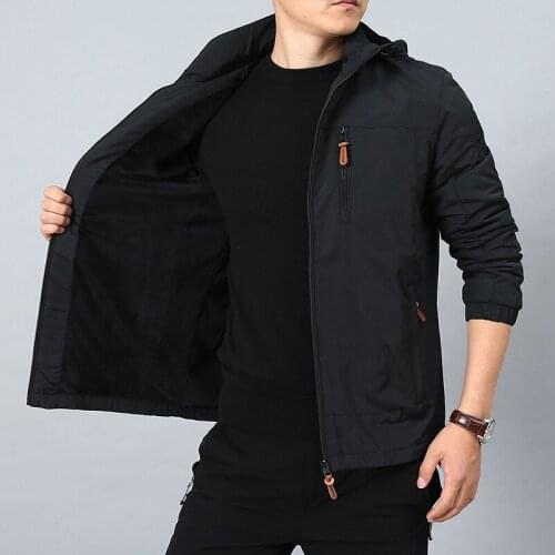 2019 New Arrival fashion men winter fleece jacket coat long sleeves zipper hooded overcoat warm thick outwear casual outwear 4XL