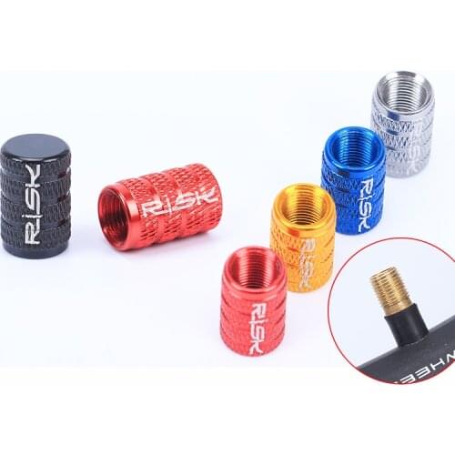 2pcs/set Bicycle Schrader Valve Cap Mountain Bike 6 Cycling Tire Valve Adaptor Convertor American Valve Dust Cover Cap AV 4.9g