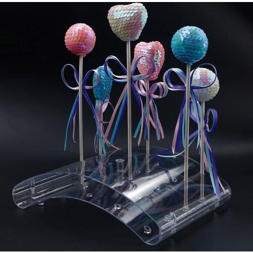 20 Hole Transparent Arc Shaped Lollipop Display Stand Candy Craft Gift DIY Chocolate Cake Tool Kitchen Acceserries Silicon Molds