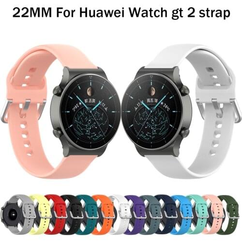 Strap For Samsung Galaxy Watch 46mm/Huawei Watch GT2 Pro/Xiaomi Huami Amazfit Stratos 2/2s replacement Silicone 22mm watch Band