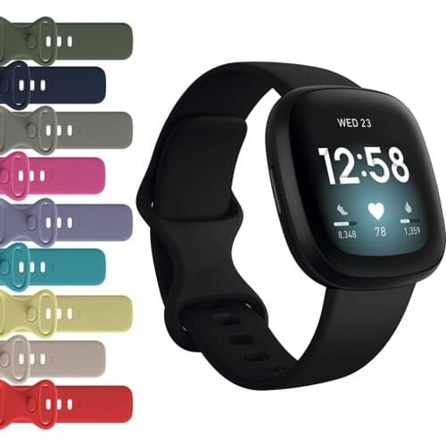 Sport Soft Silicone Wrist Strap For Fitbit Versa 3 Smart Watch Band Bracelet For Fitbit Sense/Versa 3 Wristband Strap Accessorie
