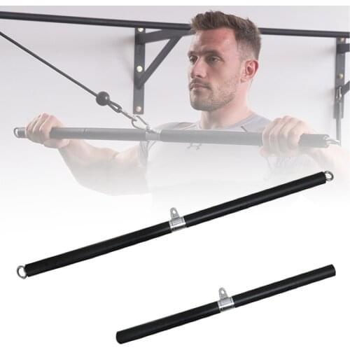 LAT Pull Down Bar for Exercises Tricep Back Muscles Strength Training Home Gym Equipment Cable Machine Attachment Accessories