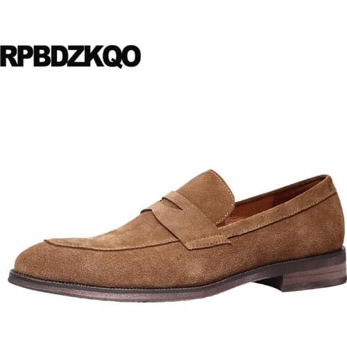 Comfort Business Men Formal Suede Shoes Slip On Italian Designer Casual Brown Wedding Tassel Breathable Tan Prom Dress Loafers