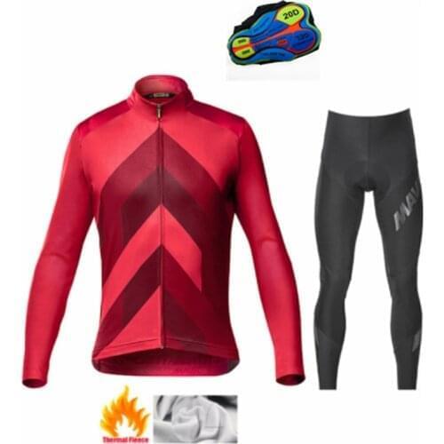 Bike Cycling Suit Mountian Bicycle Cycling Clothing STRAVA Winter Thermal Fleece Cycling Jersey Set Racing Bicycle