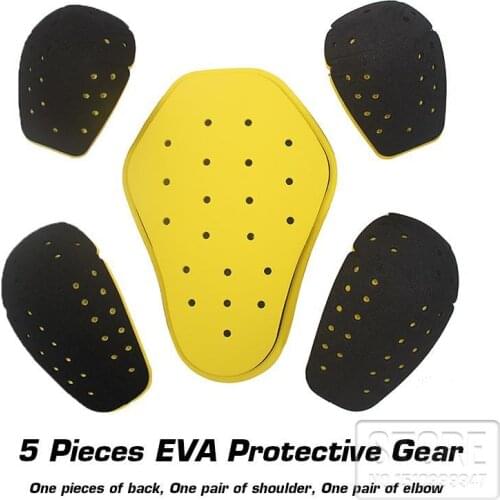 DUHAN Motorcycle Racing Protector EVA High Foaming Motocross Shoulders Elbows Back 5 Pieces Protective Gear Knee pads 2 pieces