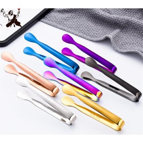 11cm Ice Tong Bbq Stainless Steel Barbecue BBQ Clip Bread Food Ice Clamp Ice Tong Bar Kitchen Accessory