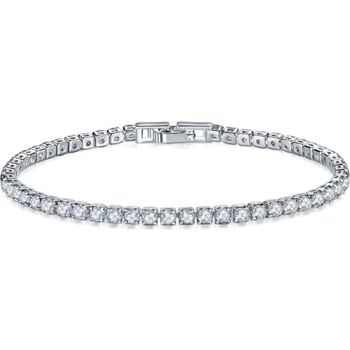 Geometric Charm Bracelets Fashion Lady Korean Stylish Crystal Cubic Zirconia Classic Tennis Bracelet For Women