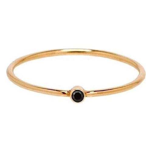 CANNER Mini Black Diamond Ring 100% 925 Sterling Silver Anillos Gold Rings For Women Luxury Fine Jewelry Wedding Rings Bijoux