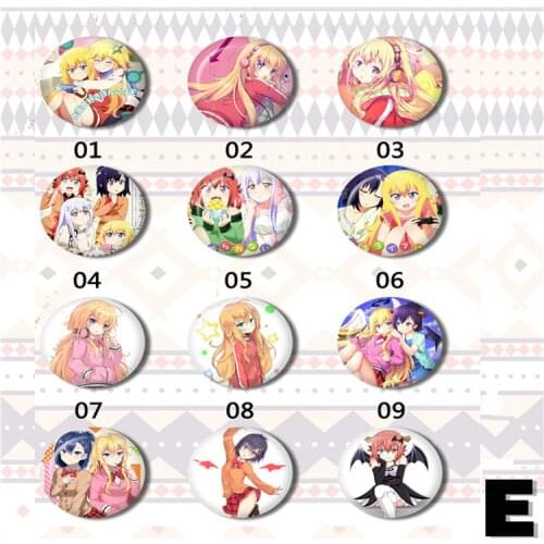 1pcs 58MM Anime Badge Gabriel DropOut Tenma White Dakimakura Kurumizawa Satanichia Cute Girls Badges Pins BROOCH Button Badge