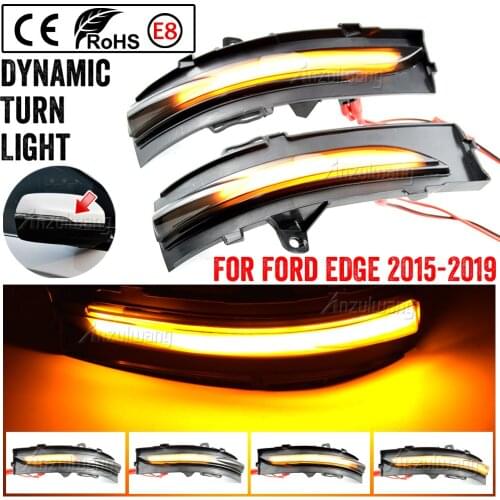 2Pcs LED Turn Signal Light For-Ford Edge EDGE 15-19 Dynamic Side Rearview Mirror Blinker Indicator