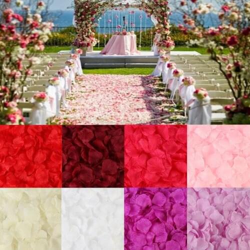 500PCS/Lot 5*5CM Silk Rose Petals for Wedding Photo Studio Decoration Artificial Rose Flower Wedding Background Accessories