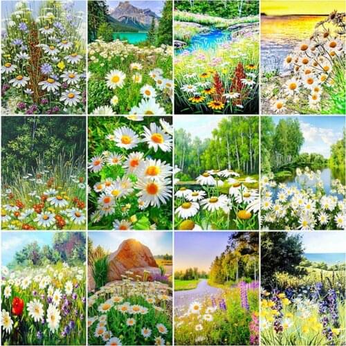 Uone Diamond Painting DIY Cross Stitch Flower Dasiy Tulip Embroidery Rhinestone Kids Adult Home Office Decoration Mystery Gift