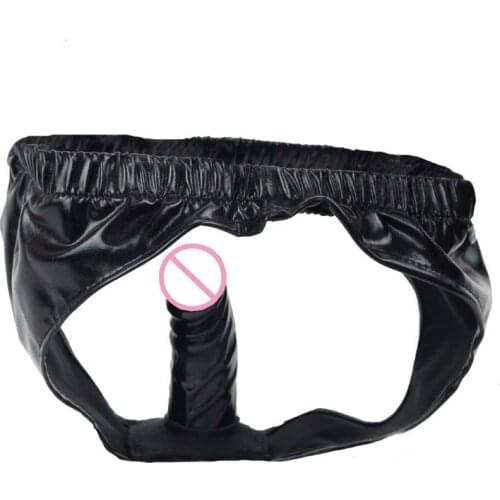 Anal dildo panties with anal plug leather pant Stimulating Butt Plug G Spot erotic toys anus vagina panty sex toys gay lesbian