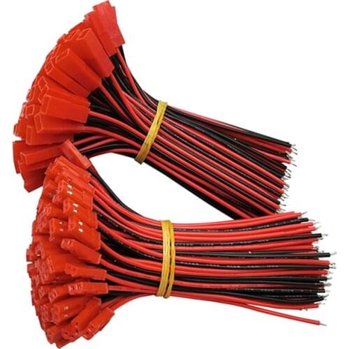 Angitu 2pin JST/SYP Male Female Plug Cable 10cm For RC Battery 100pcs