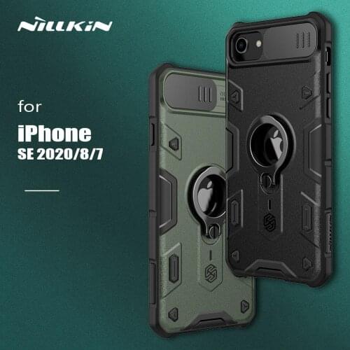 Nillkin for iPhone SE 2020 8 7 Camshield Armor Cover Slide Camera Protection Case for iPhone SE 2020 8 7 Impact Resistant Case