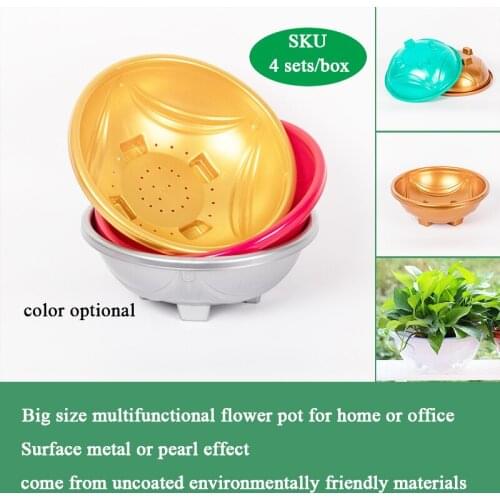 Big size Plastic Planters Pot Trays Flowerpot For Home Office Garden Supplies Floor-standing indoor or outdoor Planting pots