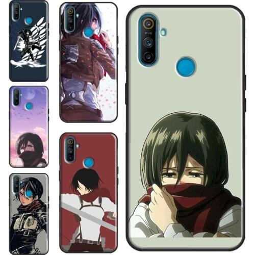Attack On Titan Mikasa Ackerman Case For OnePlus 8 Pro 9 Pro Nord 7T 8T 9R Cover For Realme C21 C15 C11 C3 GT Q3 6 7 8 Pro