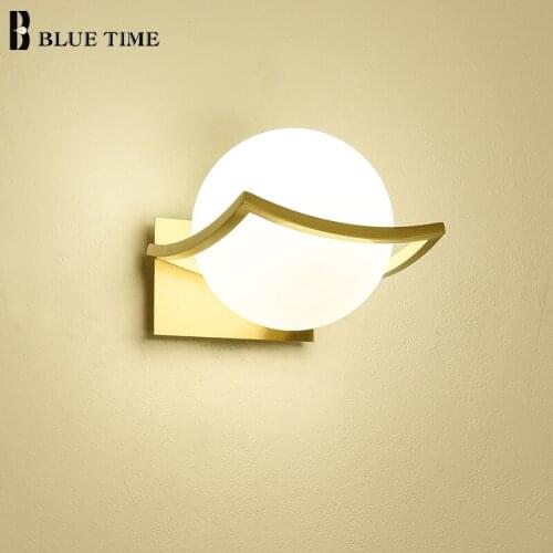 Home Decoration Led Wall Light Modern Indoor Lustre Small Wall Lamp For Living Room Bedroom Bedside Dining Room Light Gold Frame